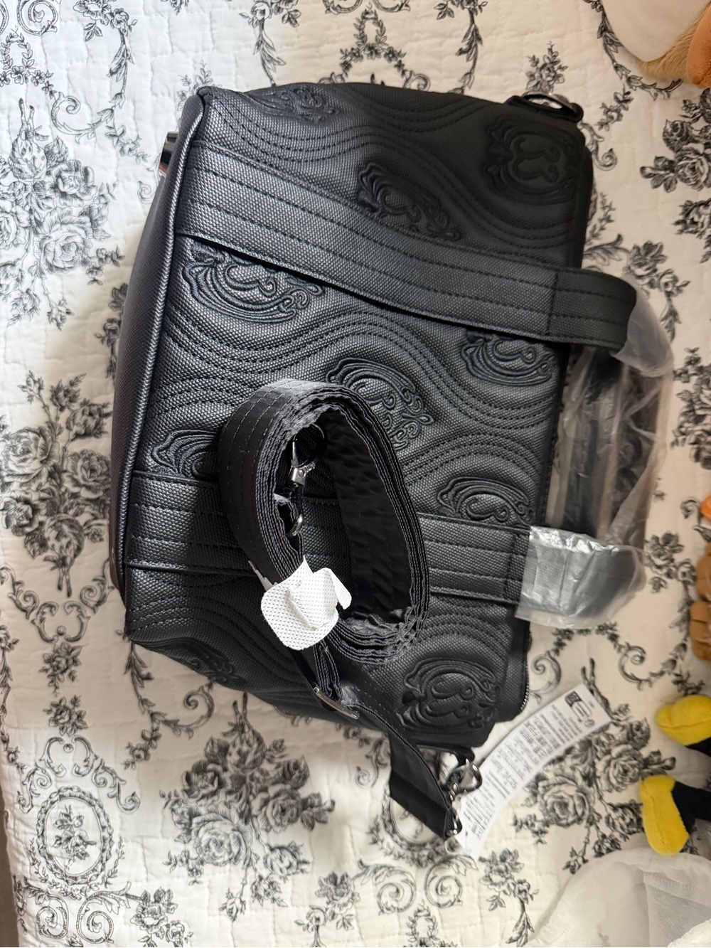 Club 33 - RARE - Disney Black Embossed Crossbody Bag by Lugg - Brand New w/tags - Picture 2 of 3